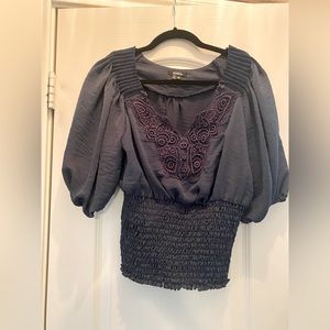 Fun XOXO navy blouse! Size S!